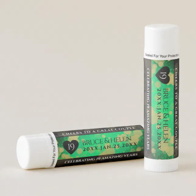 Elegant 19th Jade Wedding Anniversary Celebration Lip Balm