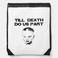 Till Death Do Us Part Sloth Classic Design Drawstring Bag