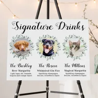 Pet Wedding Signature Drinks Custom Photo Dog Bar Foam Board