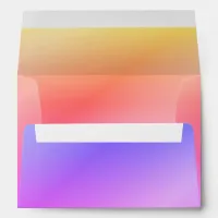 Diagonal Stripes Pastel Pink, Purple, Orange, ZEA Envelope