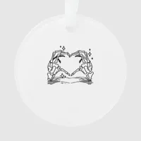 Skeleton Hand Heart Funny Design Style Ornament