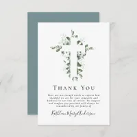 Sympathy Eucalyptus Funeral Thank You  Note Card