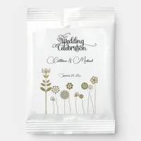 Elegant Timeless Soft Gold Floral Minimalism Margarita Drink Mix