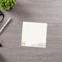 Business logo beige cream post-it notes