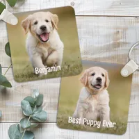 Cute Puppy Dog Custom Photo Personalized Name Keychain