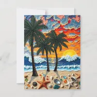 Beautiful Beachy Happy | Saying Hi Postcard
