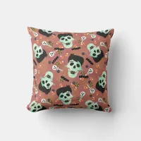 Frankenstein Halloween Skull Throw Pillow