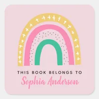 This Book Belongs To Rainbow Bookplate