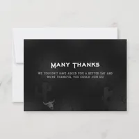 Western Goth Wedding Stationery Thank You Card