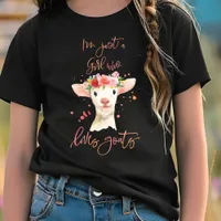 I'm Just A Girl Who Loves Goats Watercolor T-Shirt