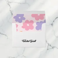 Holiday Wishes Retro Floral “What a Year!” Envelope
