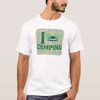 I Heart Camping Fun Travel Slogan T-Shirt