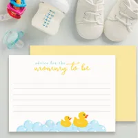 Rubber Duck Baby Shower Advice Card | Mommy-to-Be 