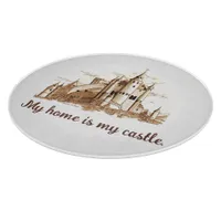 Glass Cutting Board - My Home is My Castle