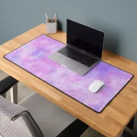 Abstract Pink Purple Desk Mat