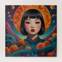 "Serenity at Sunset: Traditional Chinese Art Jigsaw Puzzle