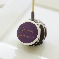 Stylish Happy Halloween Orange Glitter Typography Cake Pops