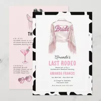 Last Rodeo Disco Cowgirl Western Bachelorette Invitation