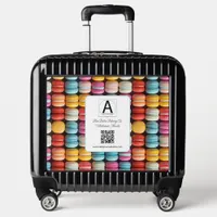 Bakery Name Logo QR Code Macaron Photo Luggage