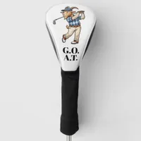 Funny Goat Golfer Swinging Club Golf Head Cover