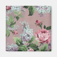 Pretty Vintage Floral Wallpaper Magnet