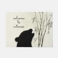 Panda Silhouette Doormat