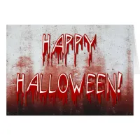 Suffering Happy Halloween Blood Stained Card