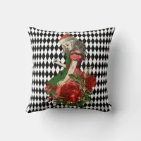 Vintage Alice Christmas Throw Pillow