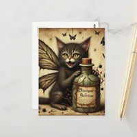 Vampire Fairy Kitty and a Posion Bottle Postcard