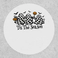 Retro Tis The Season Checkered Halloween Patch