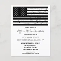 Thin Gray Line Correctional Officer Graduation Invitation Postcard