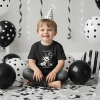 Black and White Axolotl & Balloons Birthday Toddler T-shirt