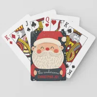 Customizable Happy Santa Poker Cards