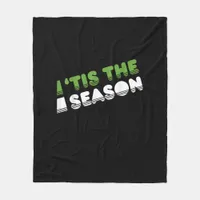 Retro Tis The Season Christmas Fleece Blanket