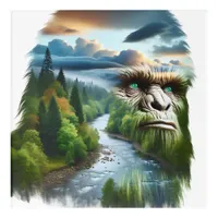 Double Exposure Bigfoot in Nature  Acrylic Print