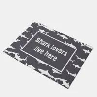 Shark Lovers Live Here Underwater Sea Creatures Doormat