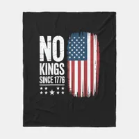 No Kings In America Since 1776 Freedom Spirit Look Fleece Blanket