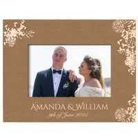 Finely flourished wedding Etched Picture Frame Engraved Frames