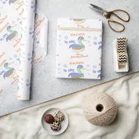 One Lucky Duck &  Bubbles First Birthday Pastel  Wrapping Paper