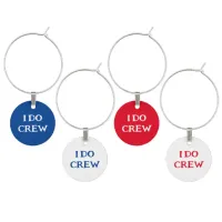 I Do Crew Bachelorette Party Red White And Blue Wine Charm