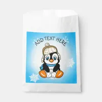 Personalized Baby Penguin Favors Favor Bag