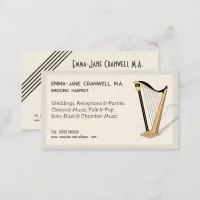 Harp Player Wedding Harpist Musician Personalized Business Card