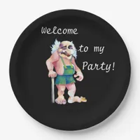 Welcome To My Party - Scandinavian Ogre Paper Plates