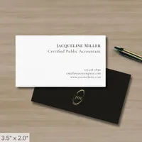 Simple Professional Elegant Monogram Business Card