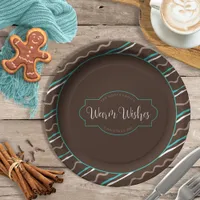 Wave Hand Drawn Stripe Pattern ID597 Paper Plates