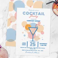 Contemporary Chic Business Company Cocktail Party Invitation