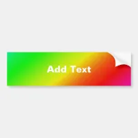 Colorful Rainbow Gradient Diagonal Blend Bumper Sticker