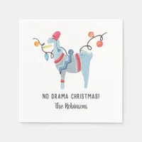 Llama themed Ugly Sweater Christmas Party Napkins