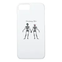 Gothic Skeleton Couple (White) Classic iPhone 8/7 Case