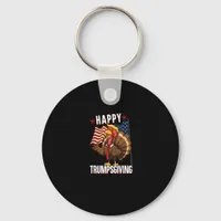 Happy Trumpsgiving Funny Thanksgiving Turkey Trump Keychain